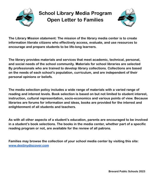 Letter to Families