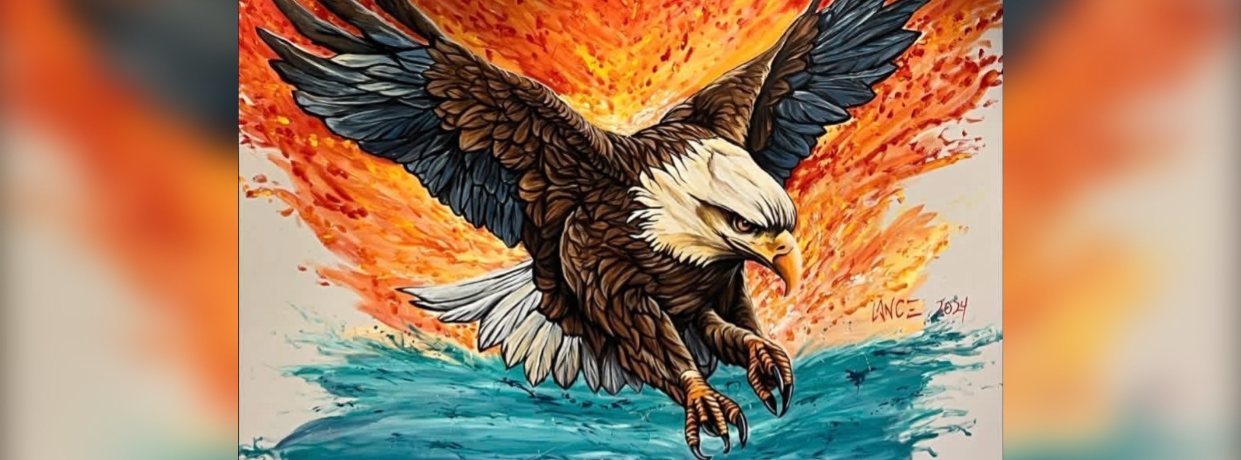 Central Middle School Eagle Mascot Mural
