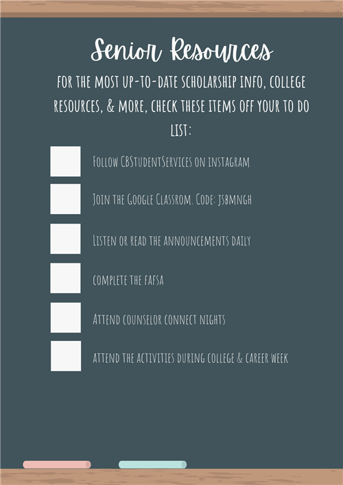 White and Green Blackboard College Checklist