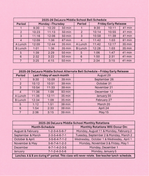 bell & rotation schedule