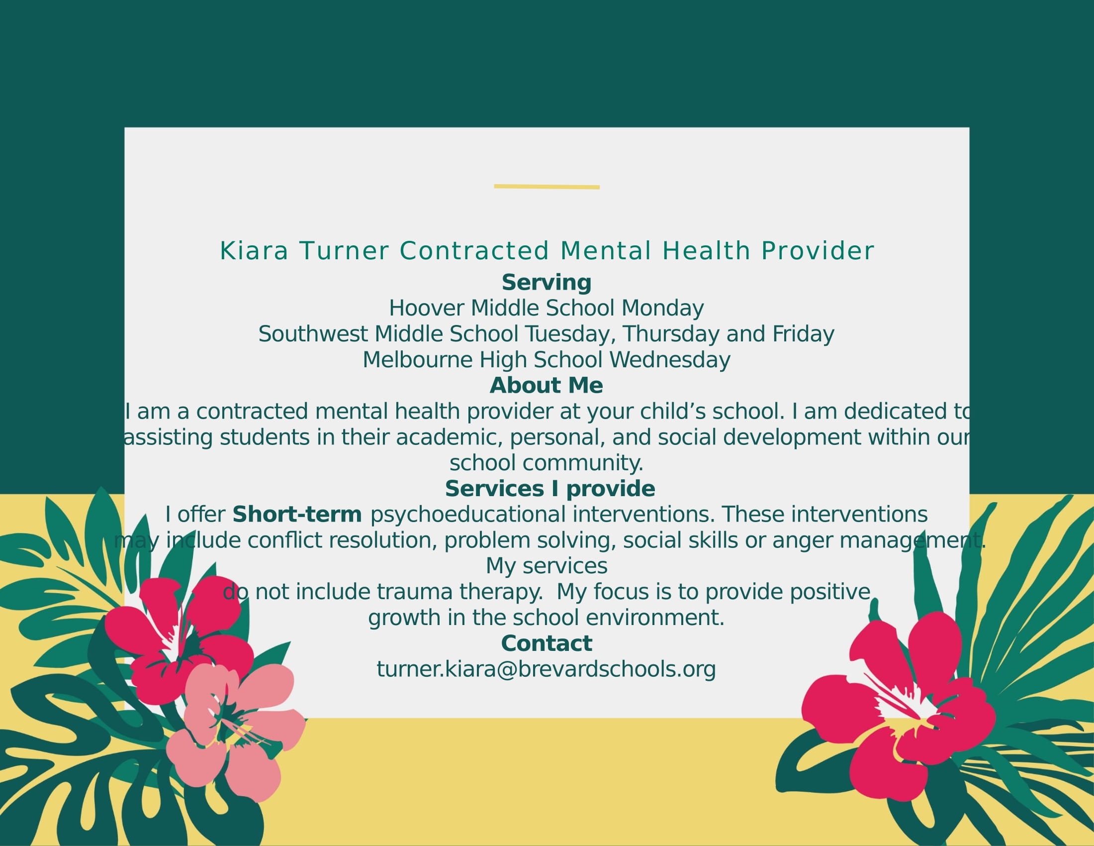 Contract Mental Health Provider Flyer 