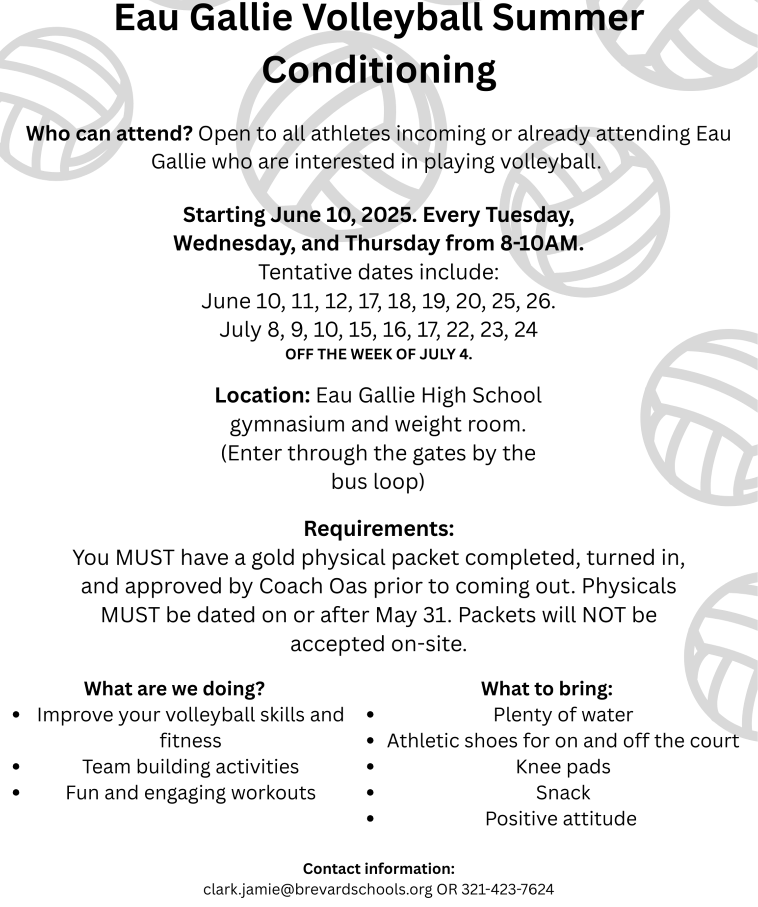 Volleyball Tryouts