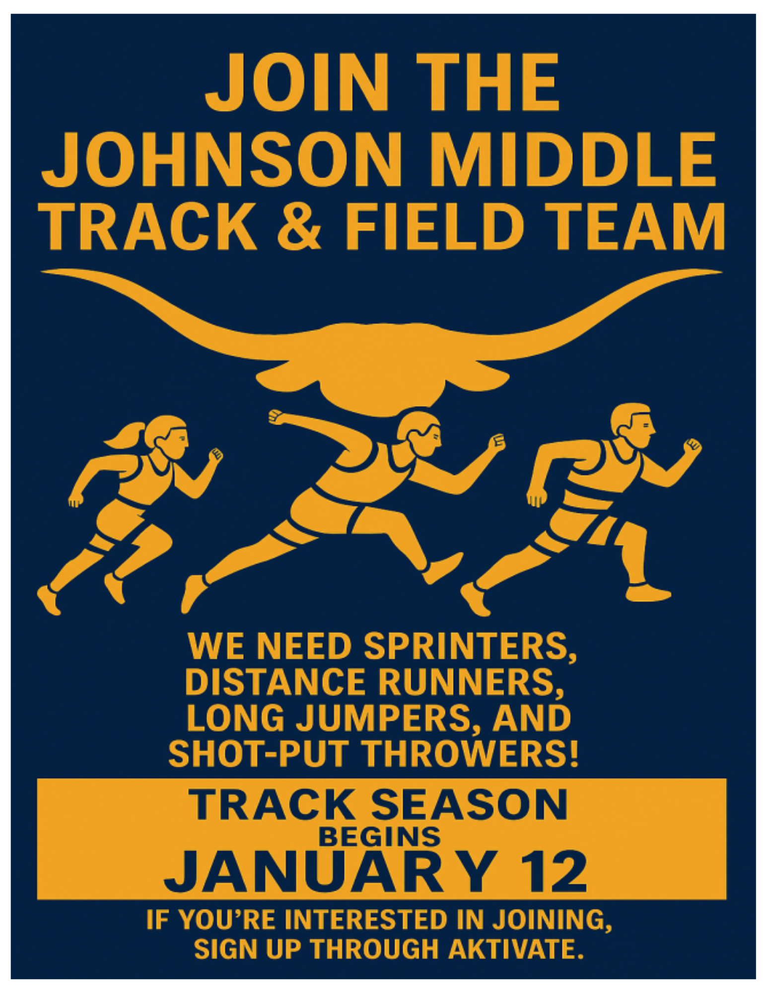 Recruiting Flyer: Track begins January 12