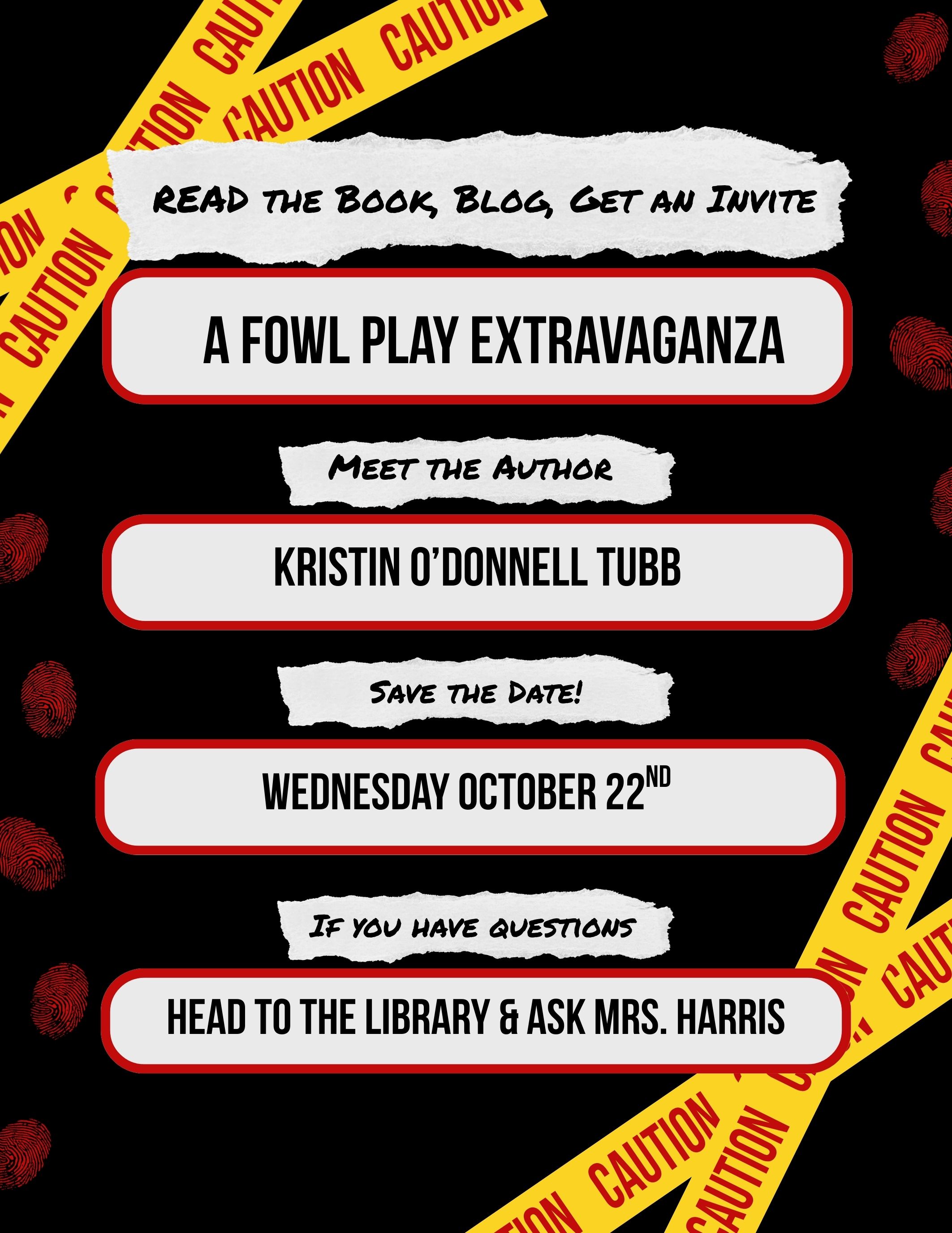 October 22 meet the author in the media center