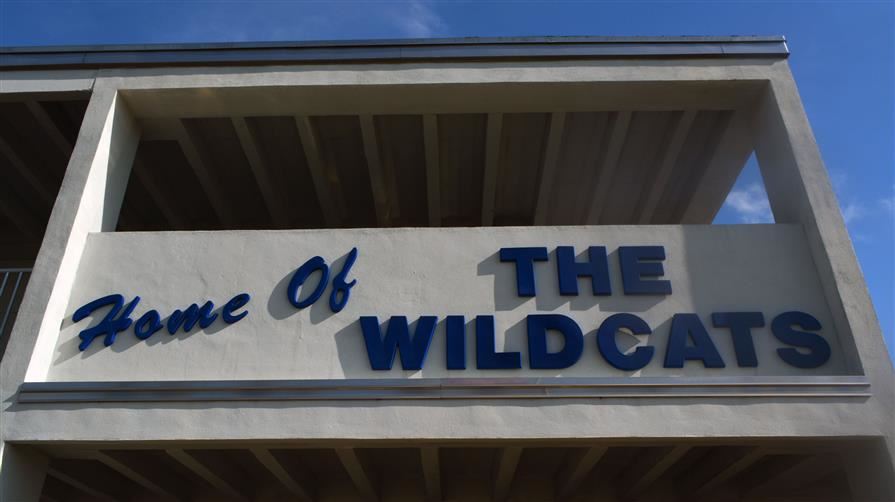 Home of the Wild Cats sign