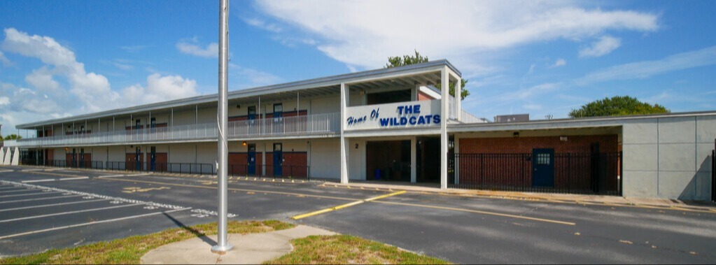 Front of the school from Wildcat Alley