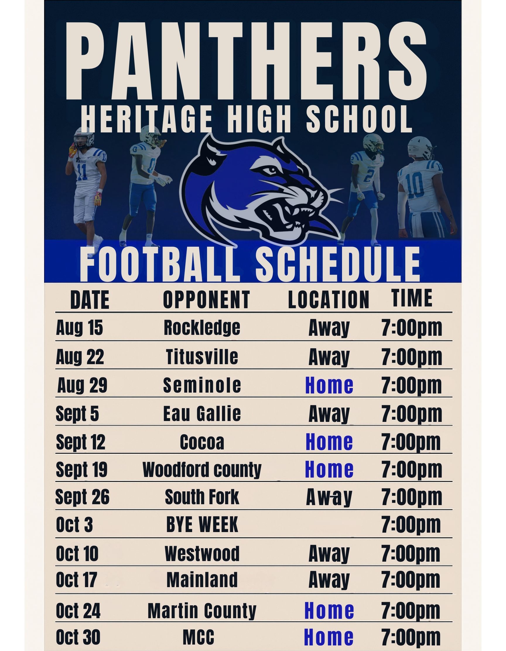 Football Schedule