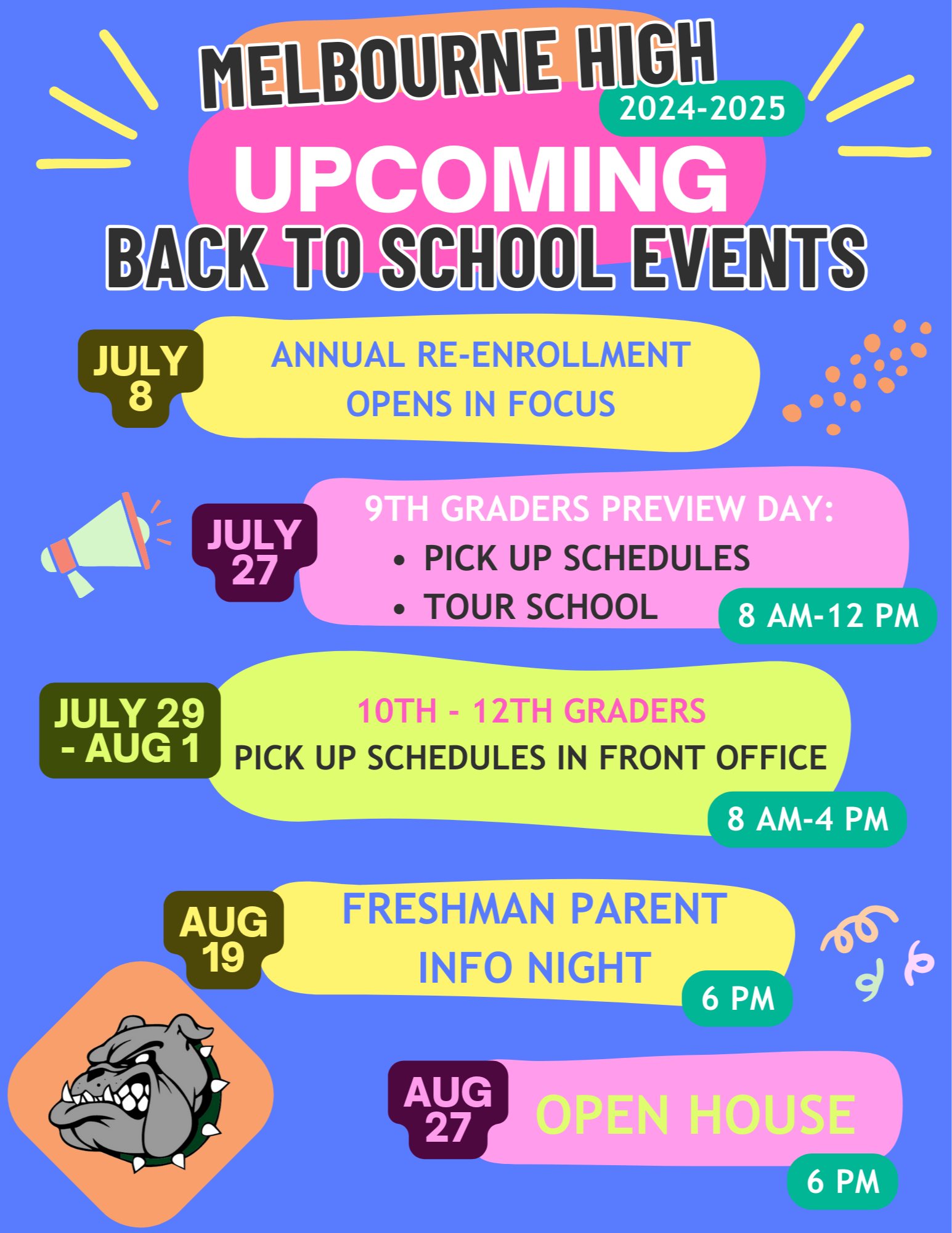 2024-2025 Back to School Events