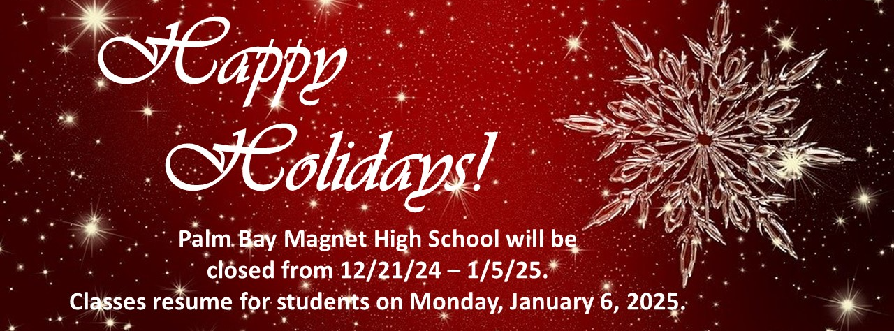 PBMHS Closed for the break.  Classes resume January 6