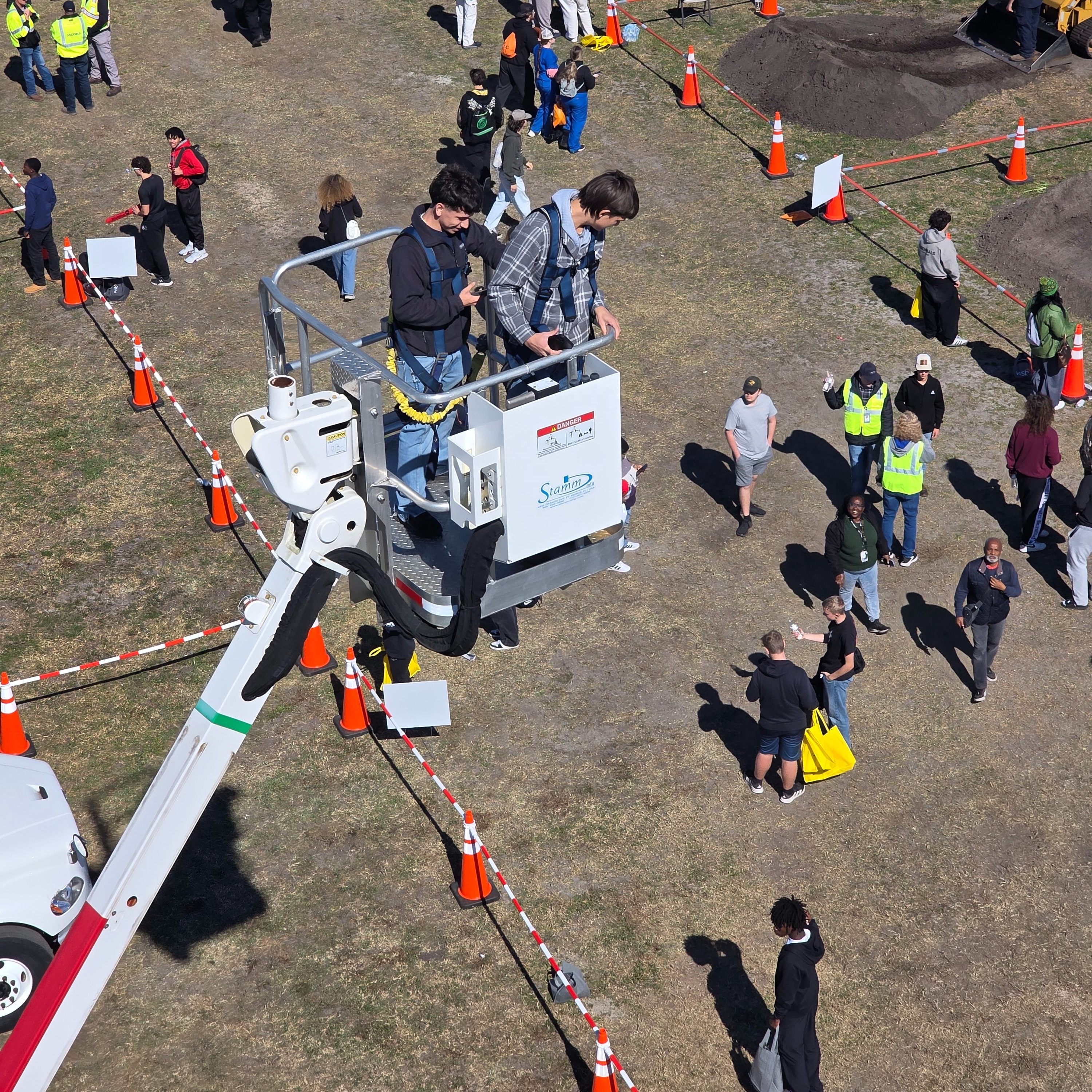 Construction students at a Central Florida construction expo