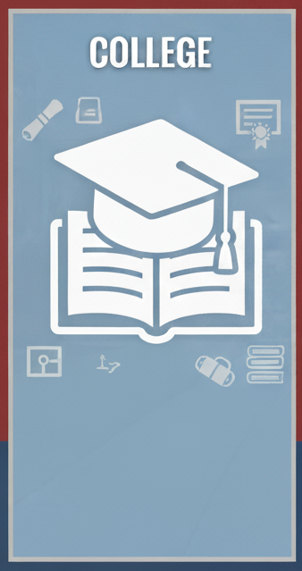 Image saying see below for college, career and military opportunities at our school and in the community.