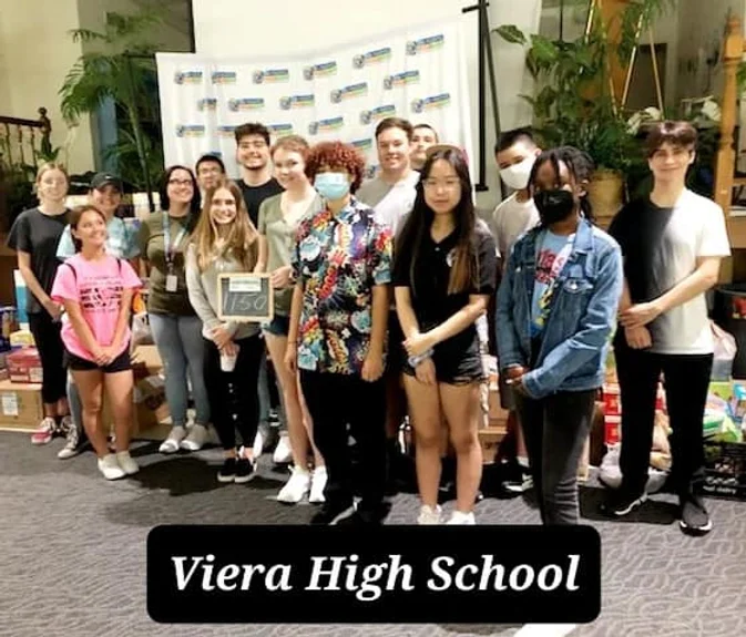 Viera High School students posing for photo