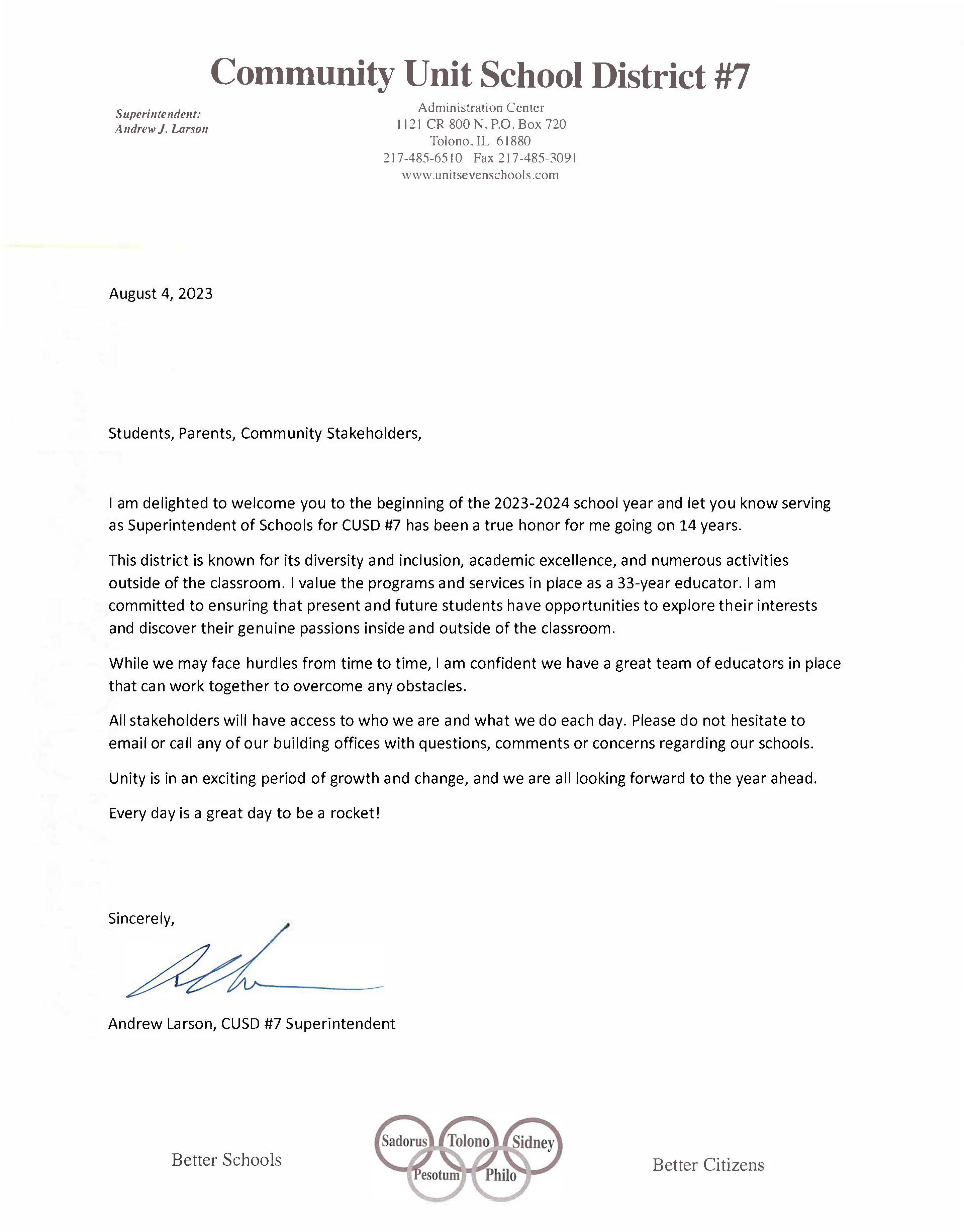 District Profile Unit Seven Schools