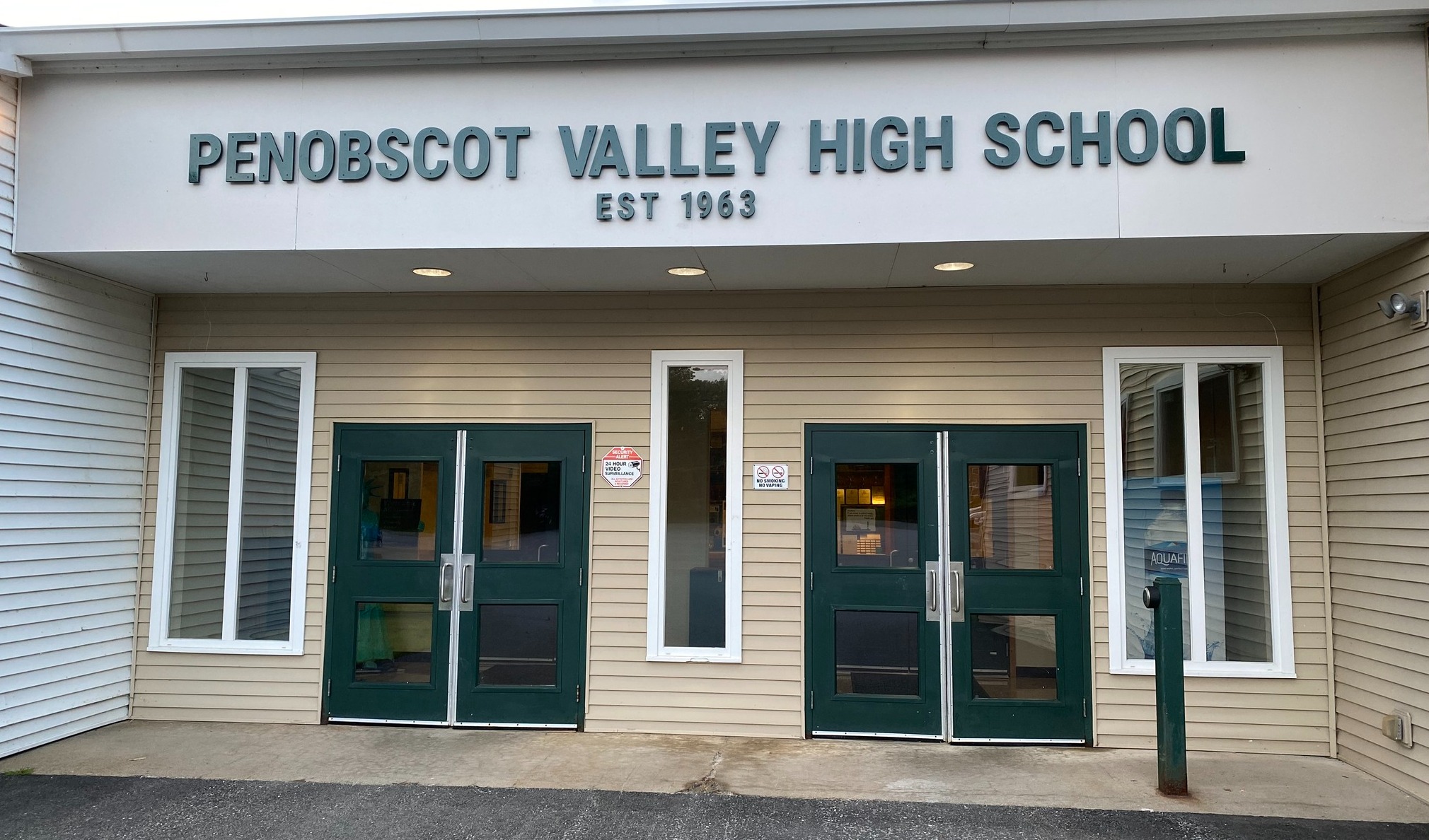 Penobscot Valley High School front entrance