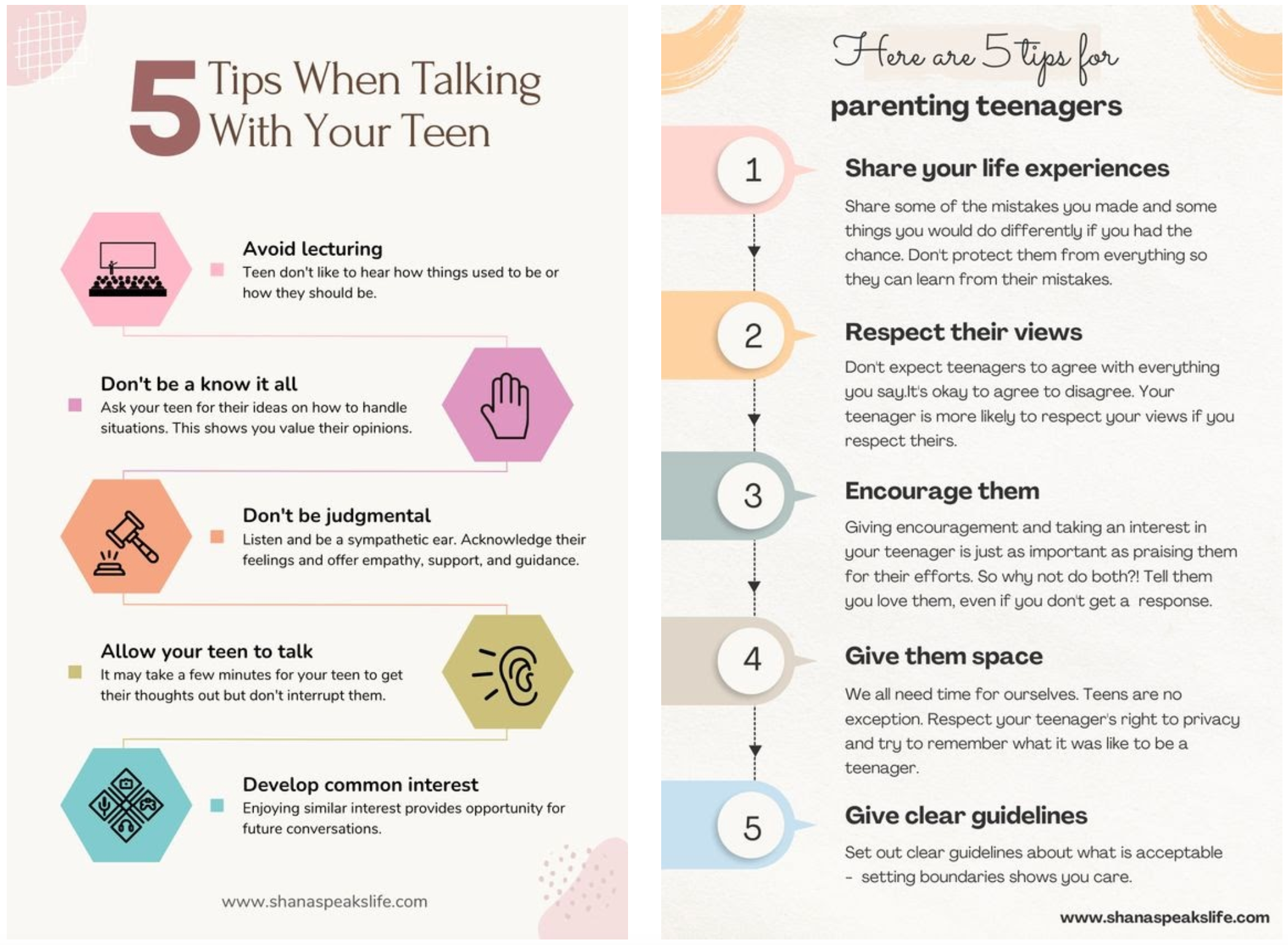 5 Tips for Talking with your Teen Infographic