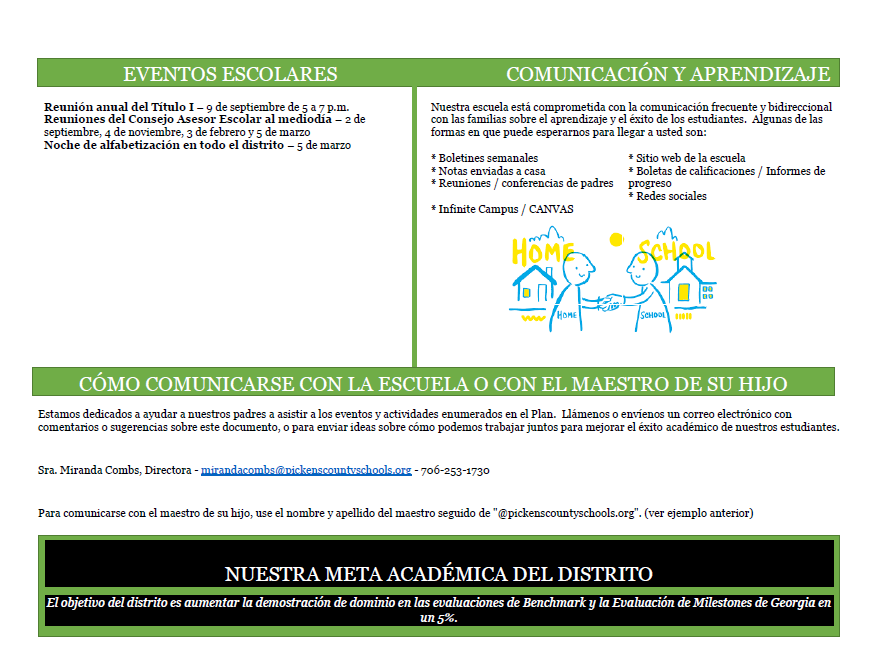 Parent-Student Compact Spanish