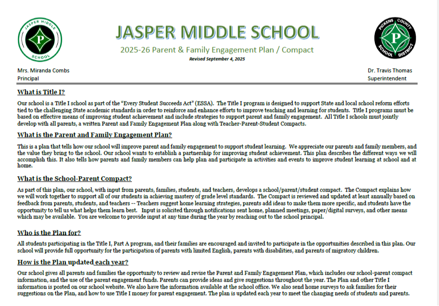Parent Student Compact