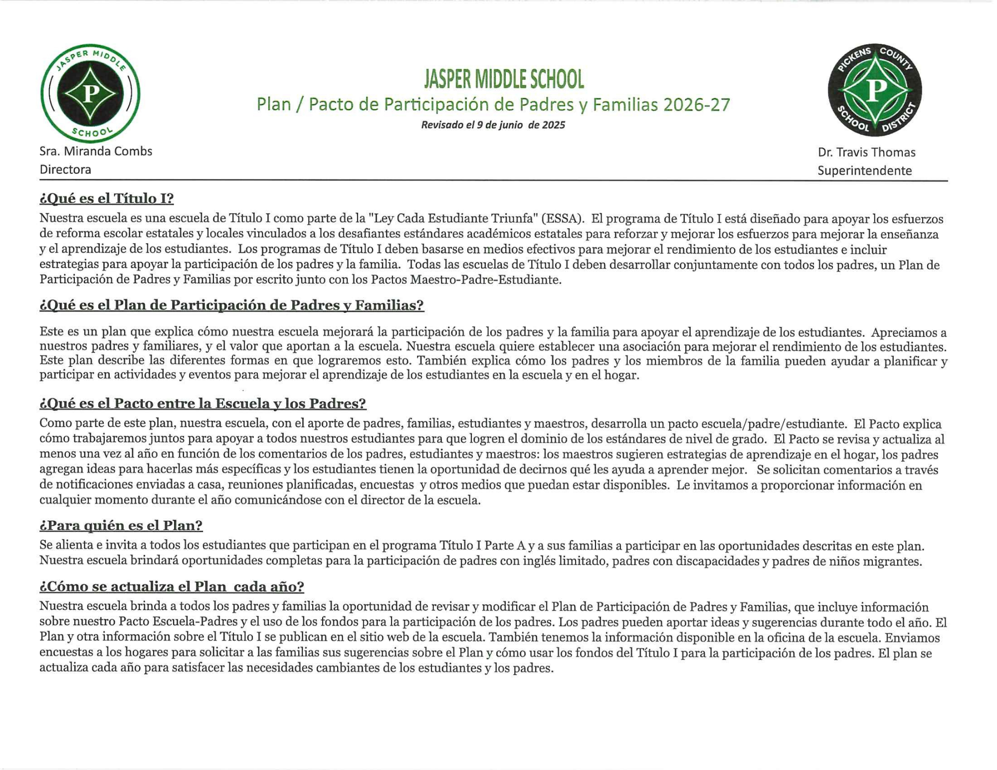 Parent Engagement Page 5