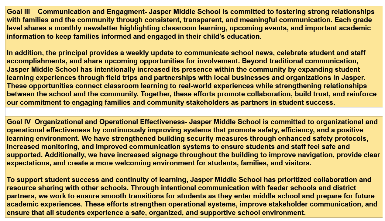 JMS School Improvement Plan
