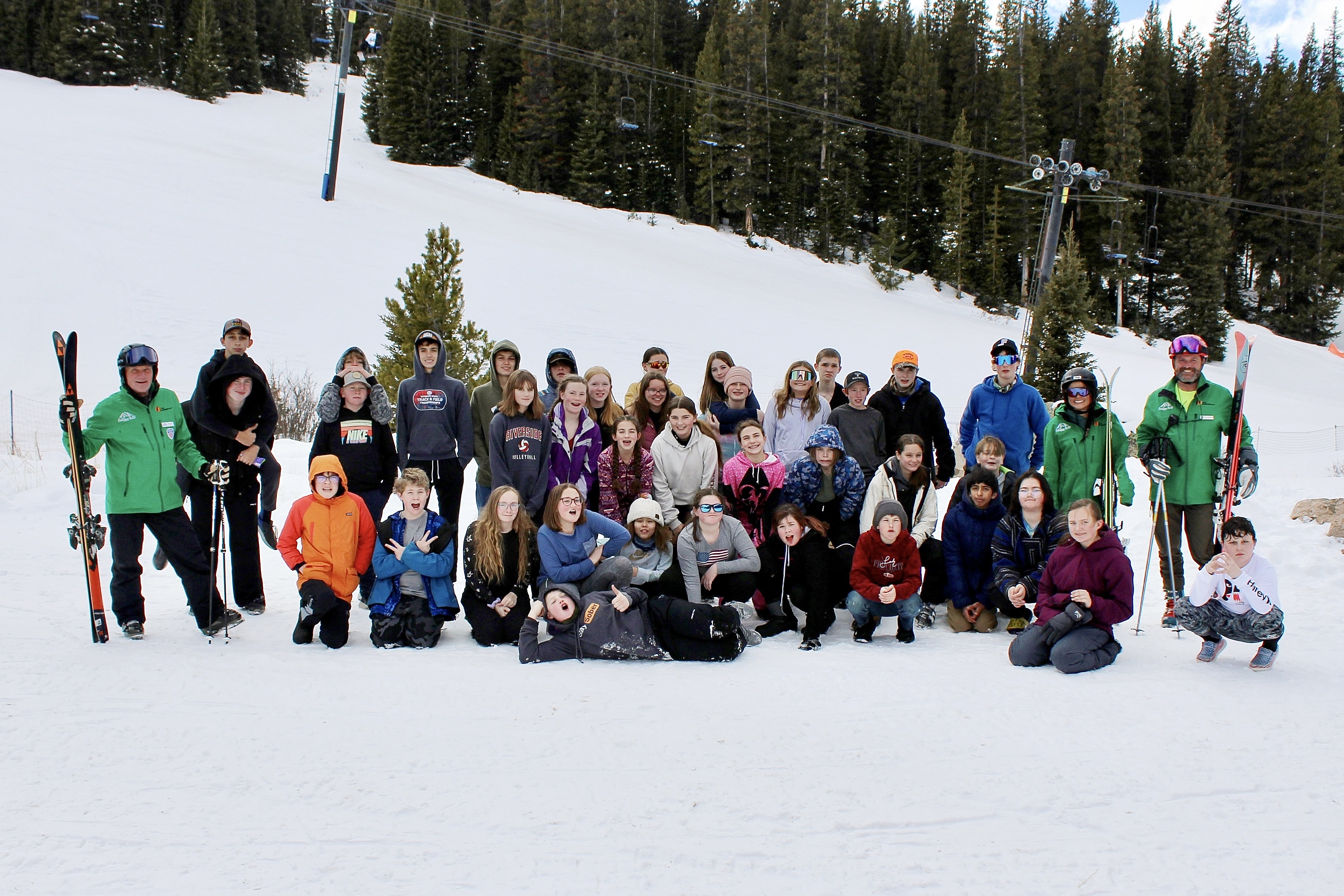 Middle school ski trip