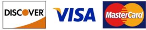 Visa MC and Discover logos