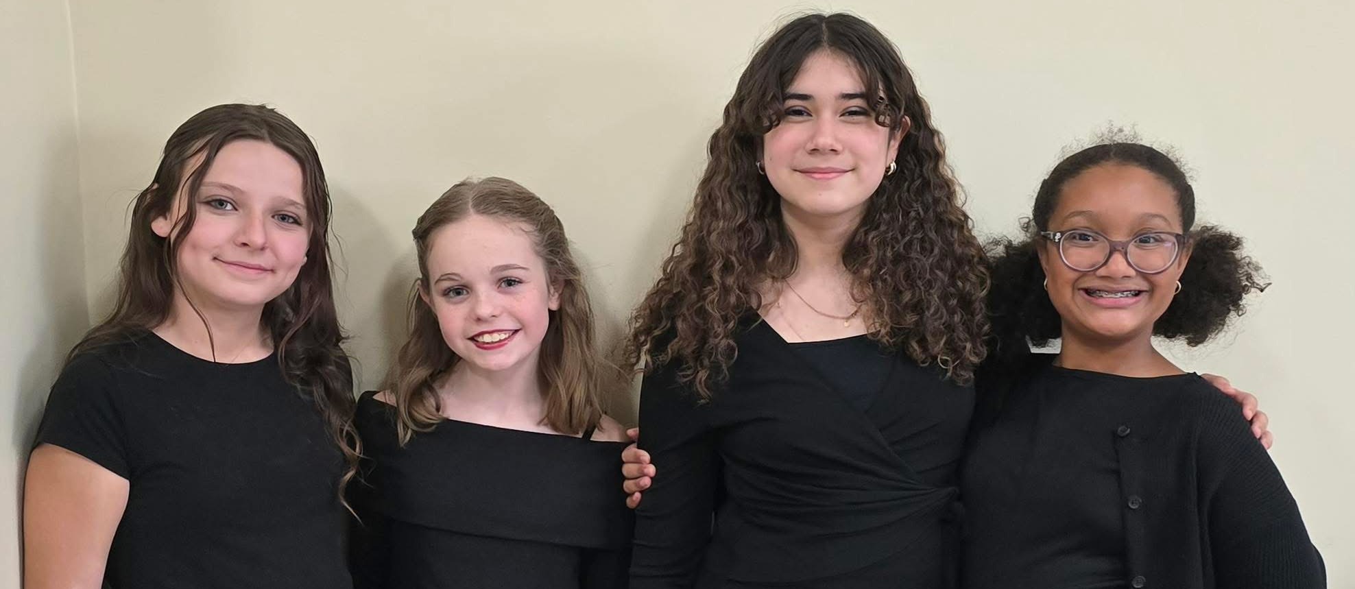 Girls dressed in black