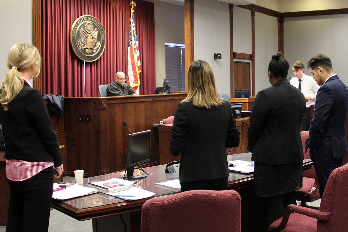 Lehman Catholic High School students during their Mock Trial inside a Trial Court.