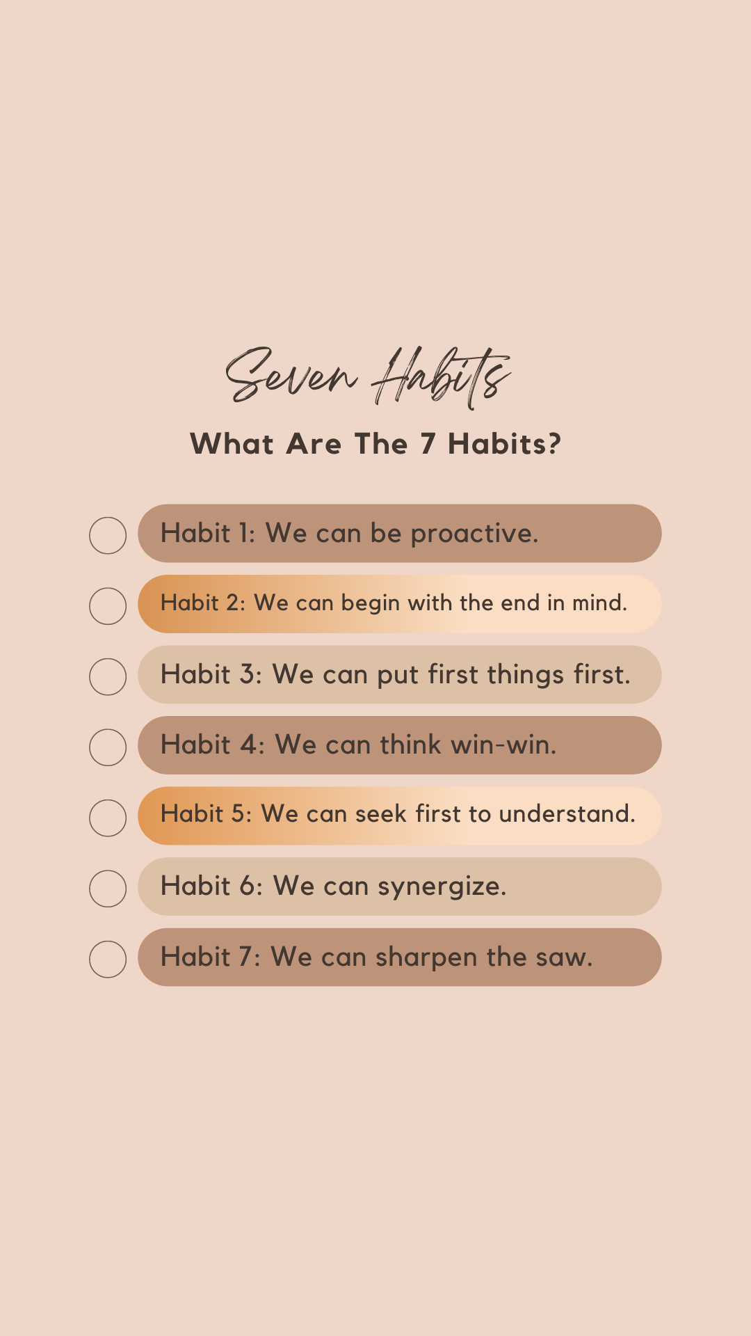 7 Habits List