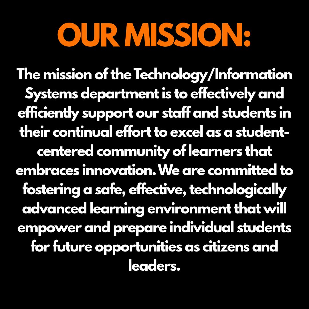 mission statement in orange and white
