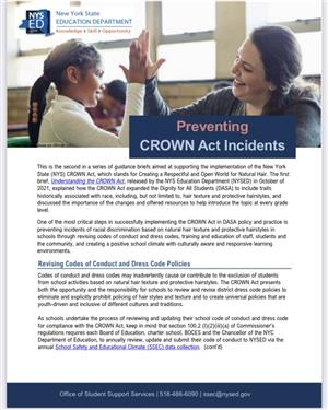 Crown Act Prevention PDF