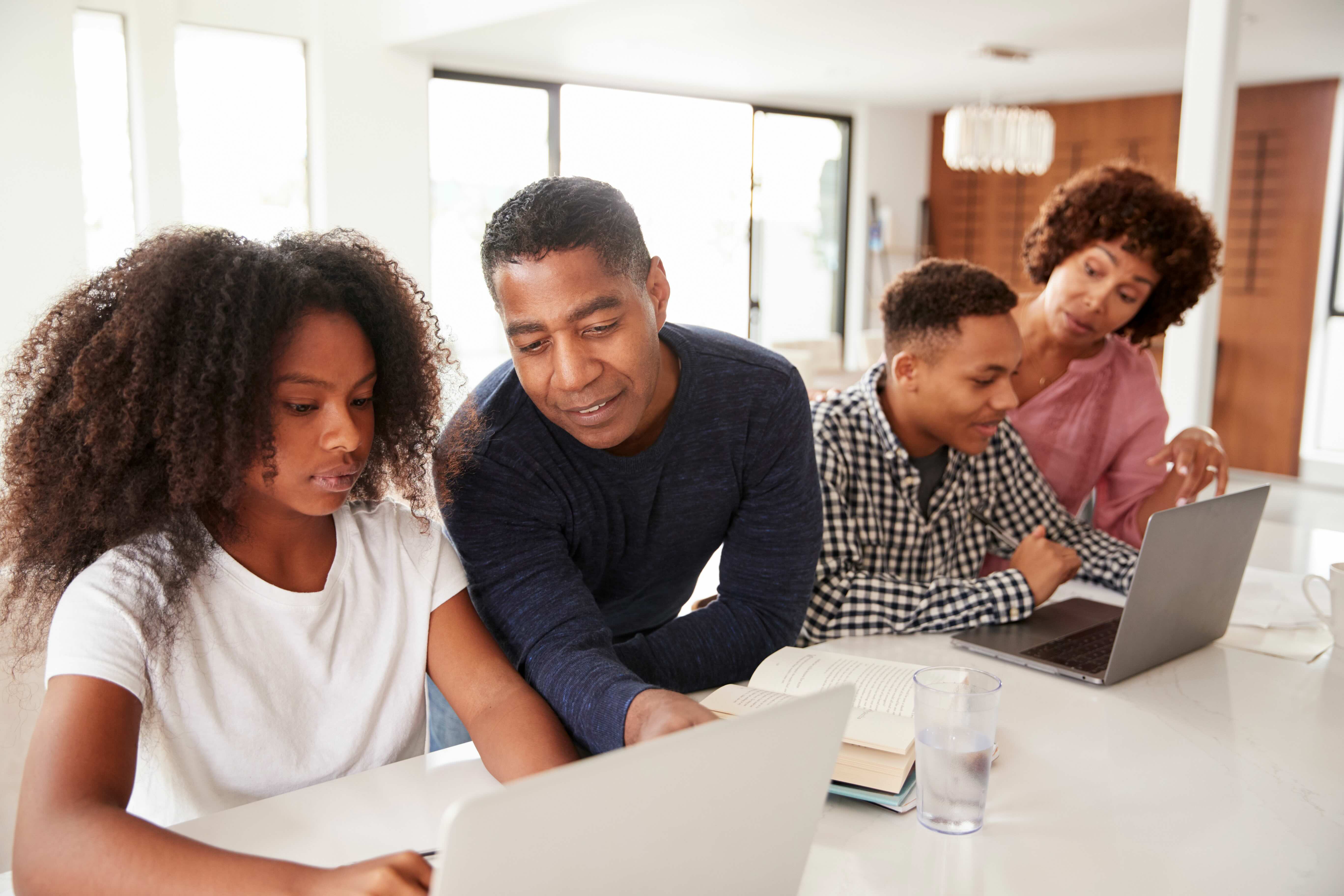 Family Engaging with Technology Image