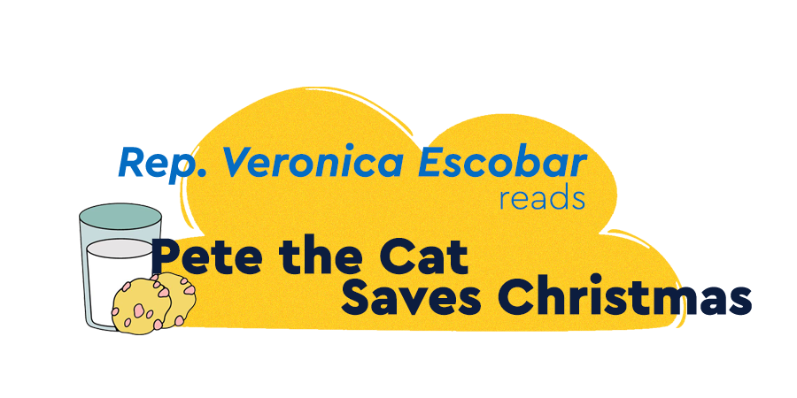 Rep. Veronica Escobar reads Pete the Cat saves christmas