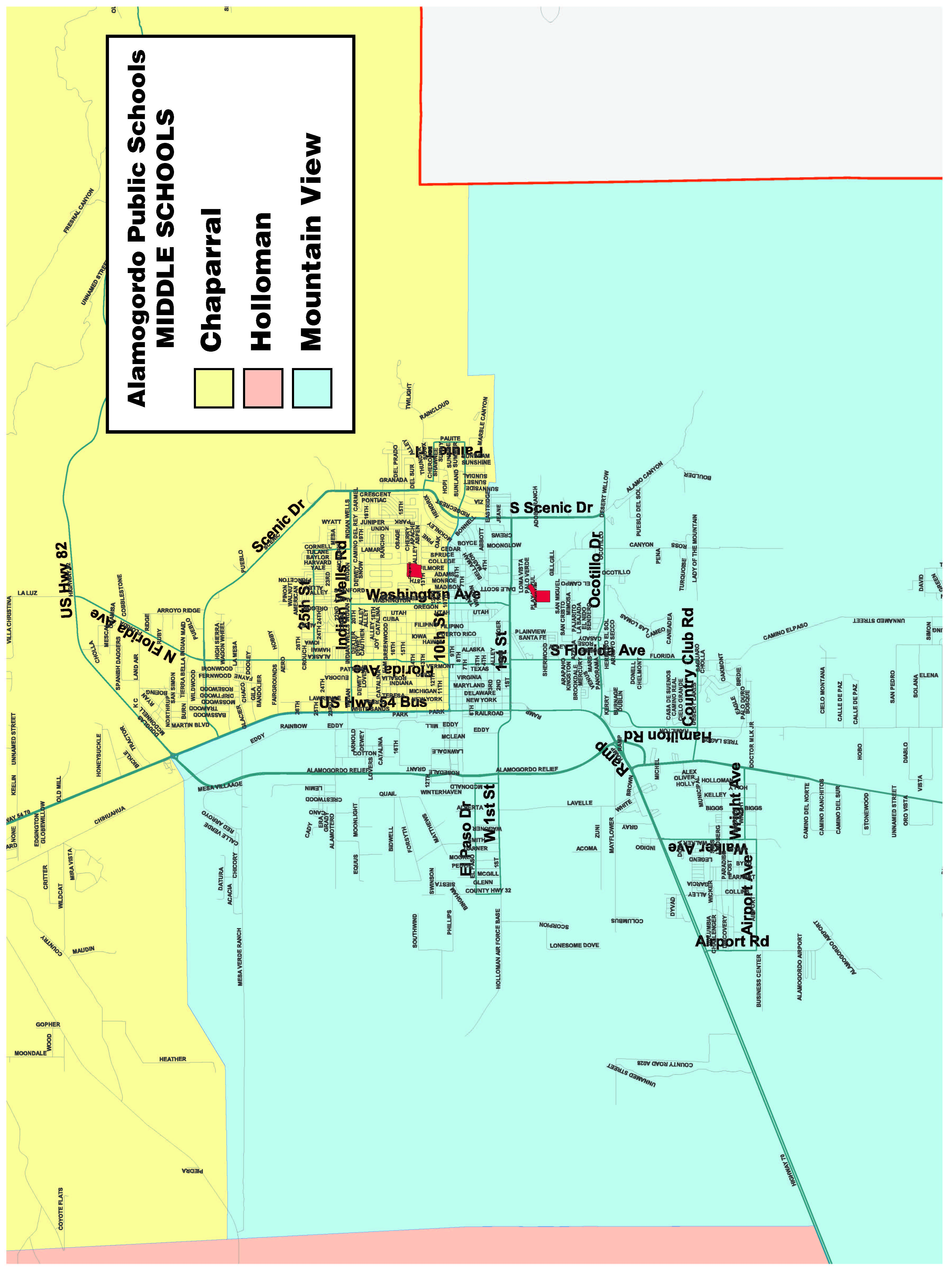 Middle School Zone Map