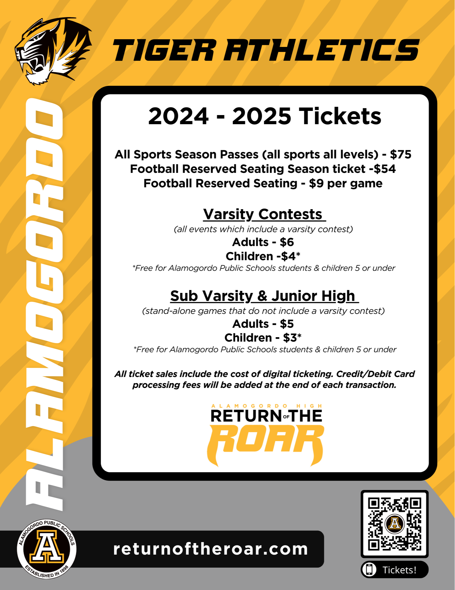 Athletic Tickets Alamogordo Public Schools