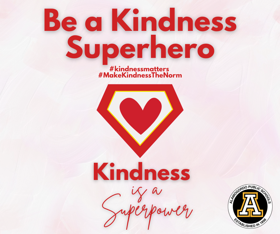 Be a Kindness Superhero graphic