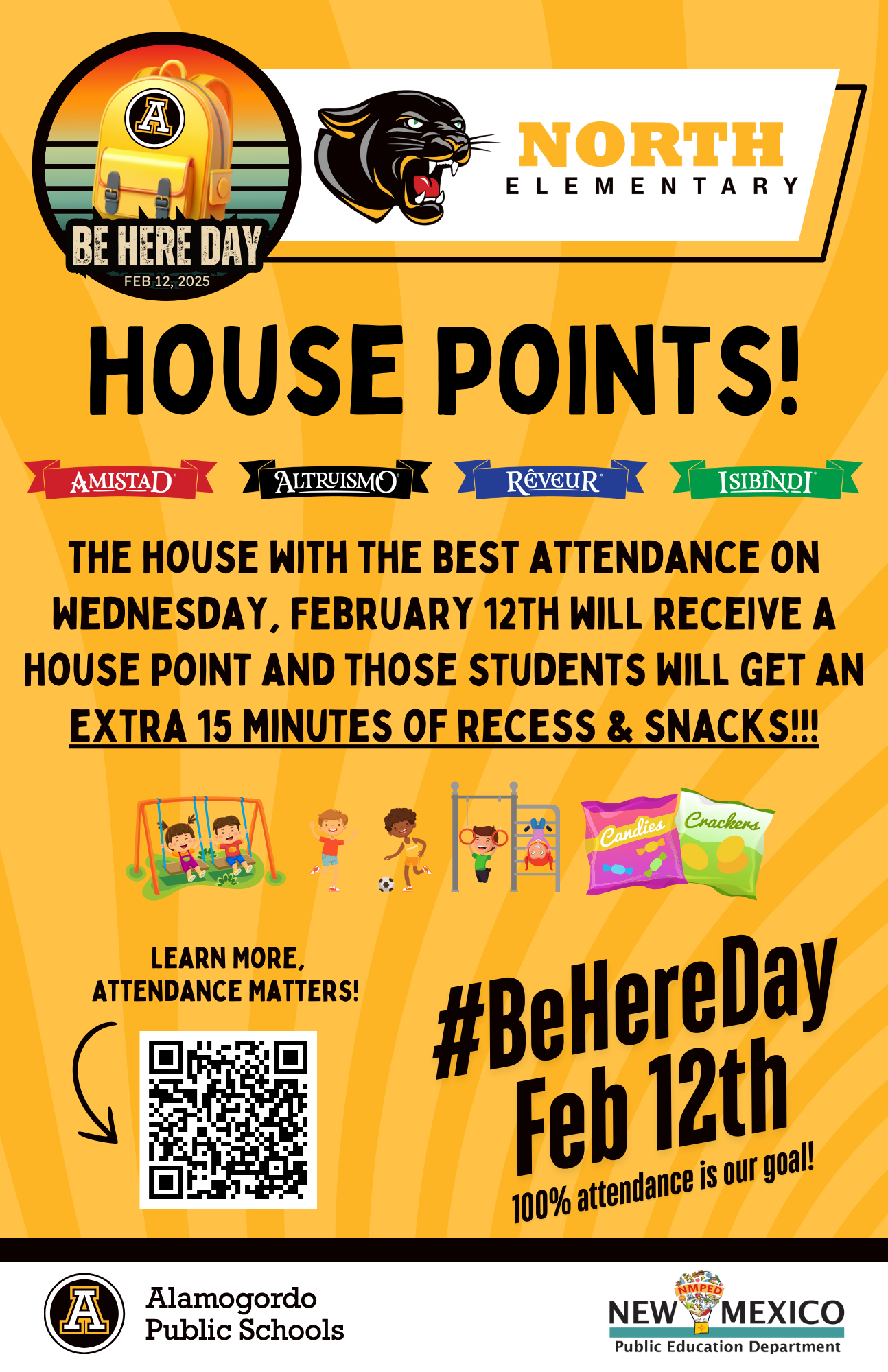 Be Here Day House Points Poster