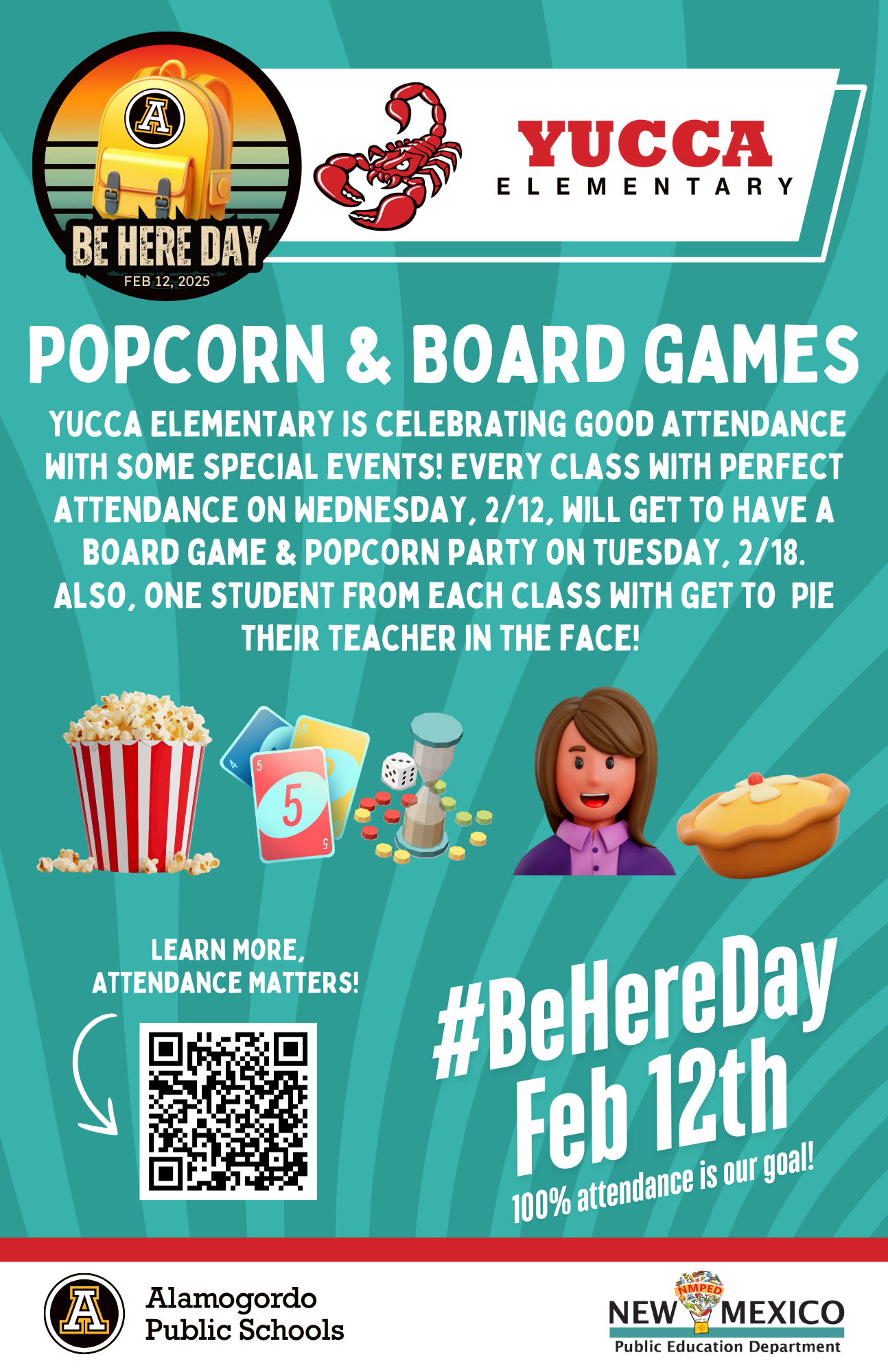 Be Here Day Popcorn & Board Games