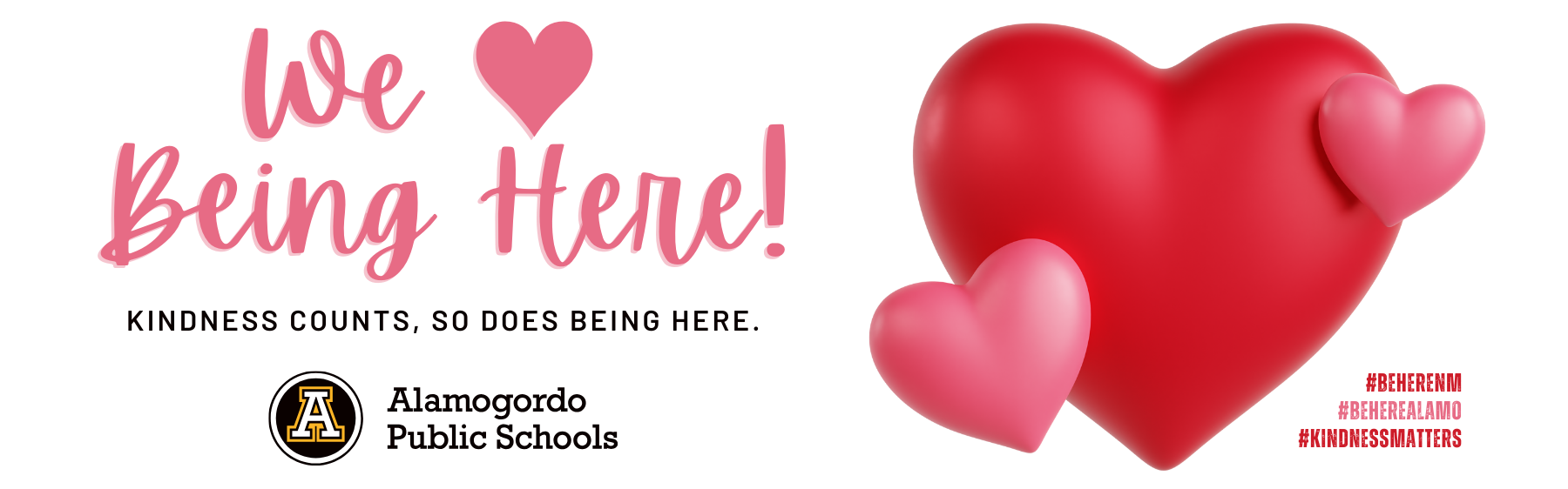 February Be Here Graphic