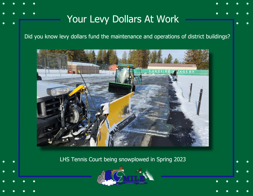 Levy Dollars at Work - Tennis Court being snowplowed