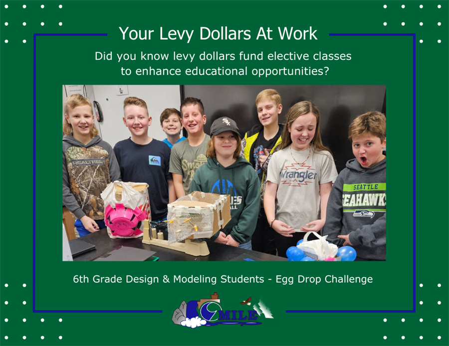 Levy Dollars at Work - 6th grade design and modeling students