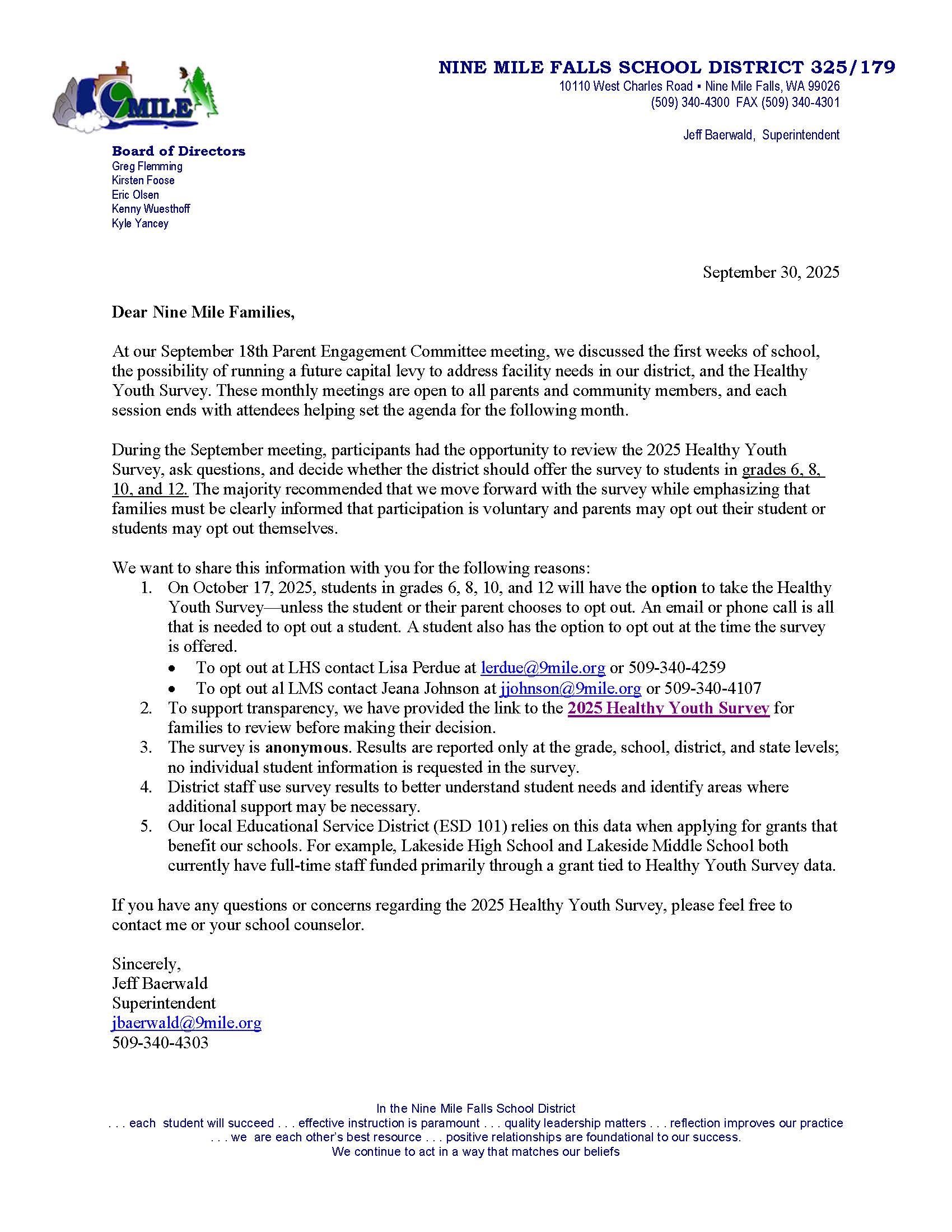 District Letter