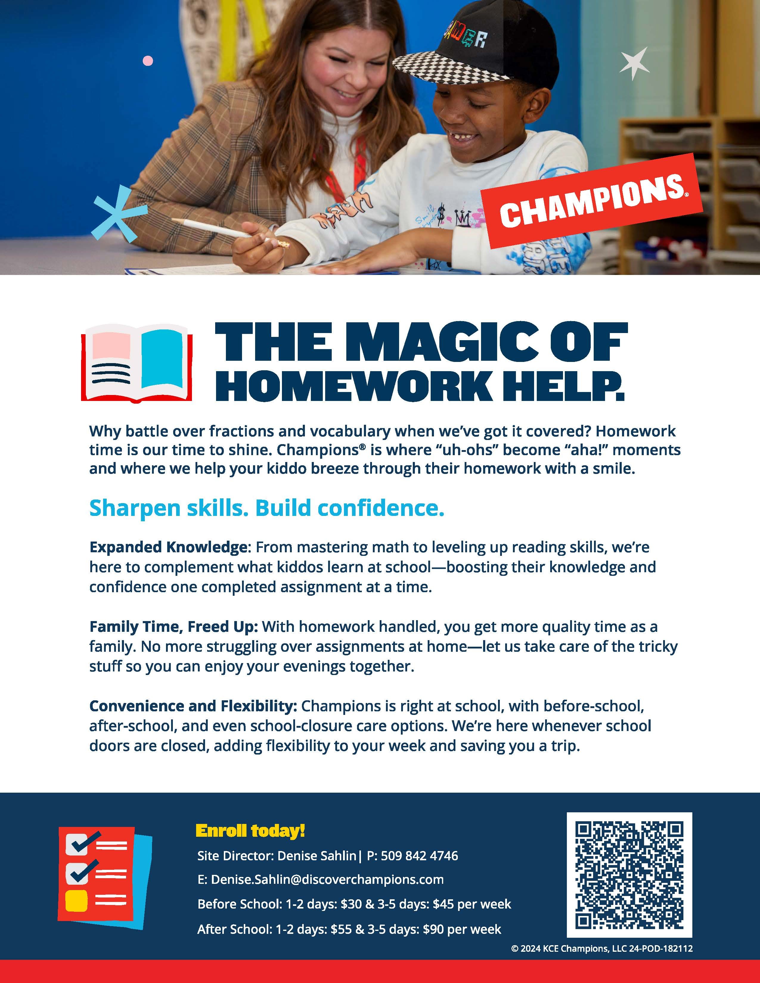 Champions is coming to Lake Spokane Elementary view the PDF below for more information