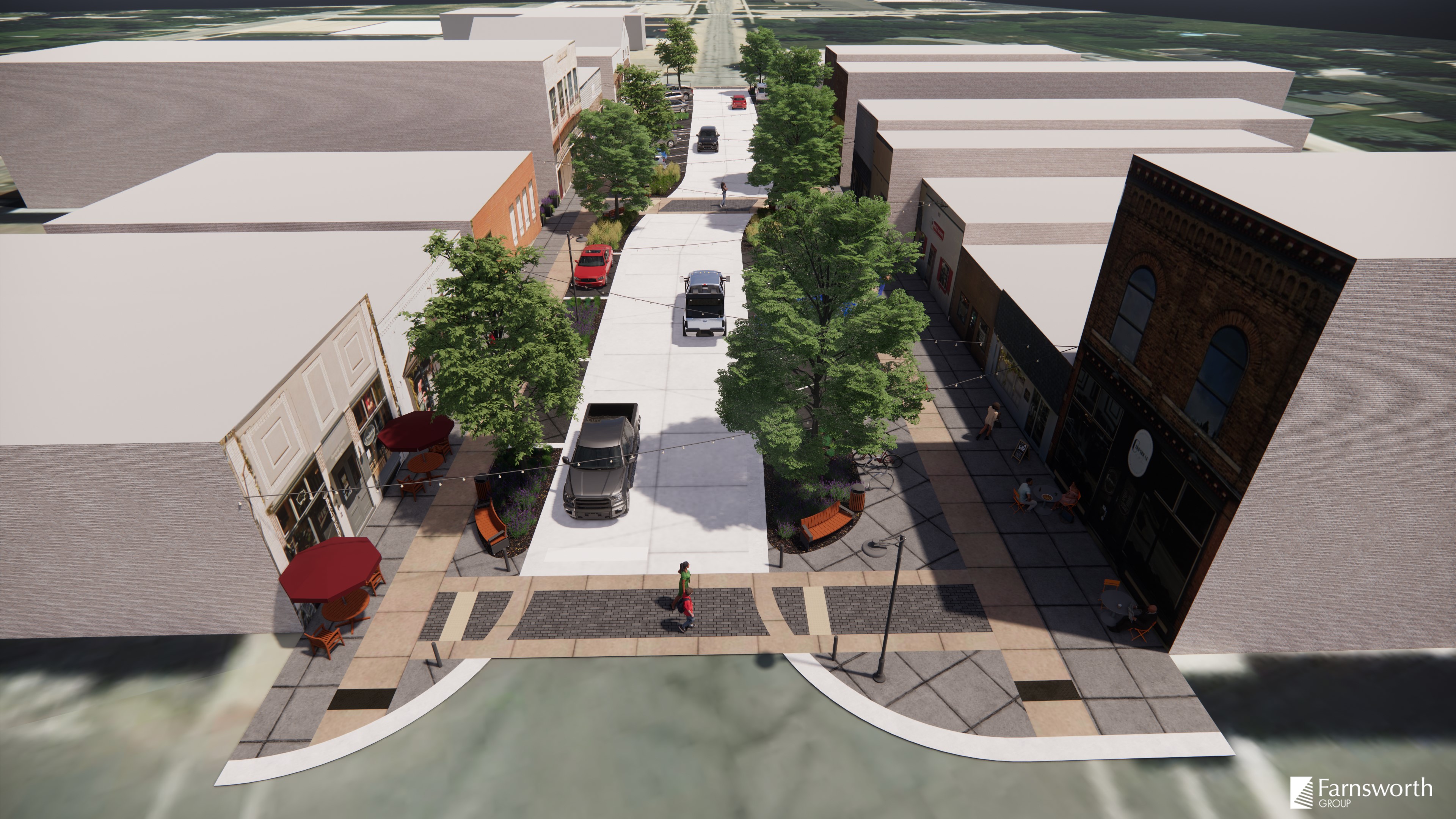Downtown rendering from above