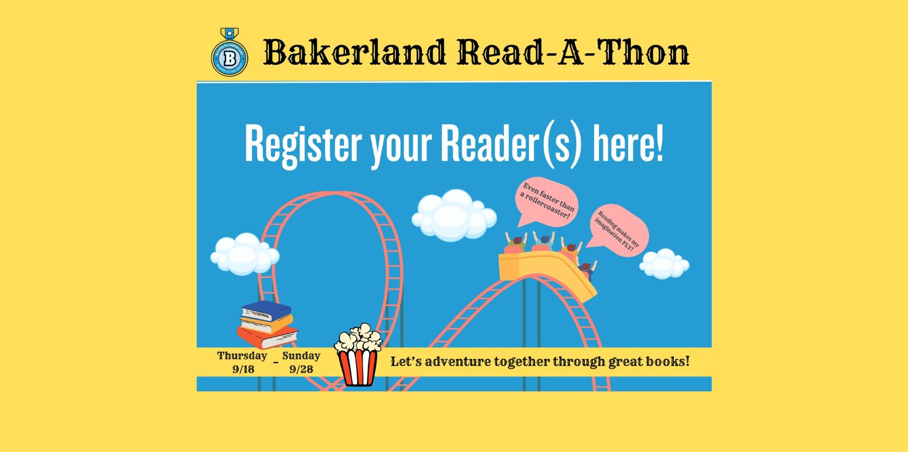 Bakerland Read A Thon Register Your Reader HERE