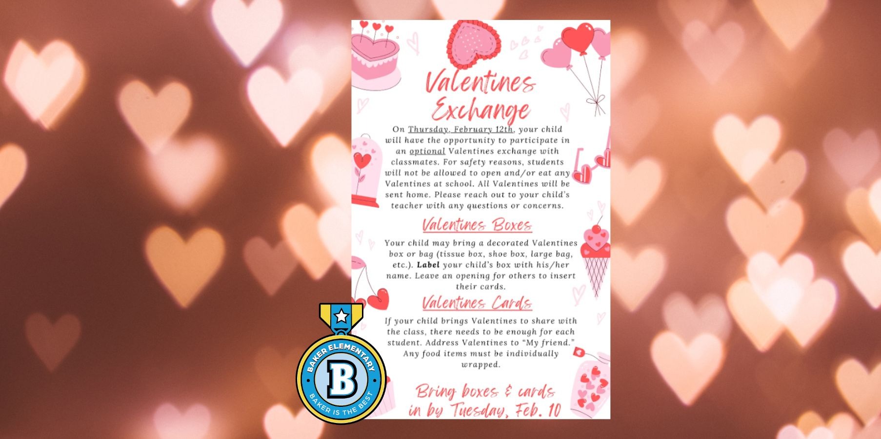 Baker Elementary Valentine's Exchange