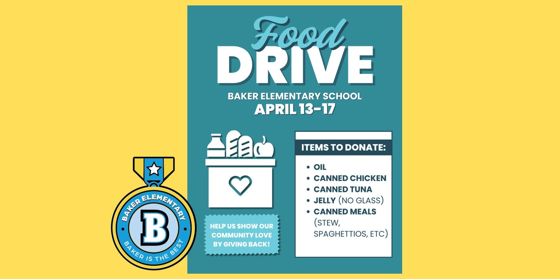 Baker Elementary Food Drive 2026