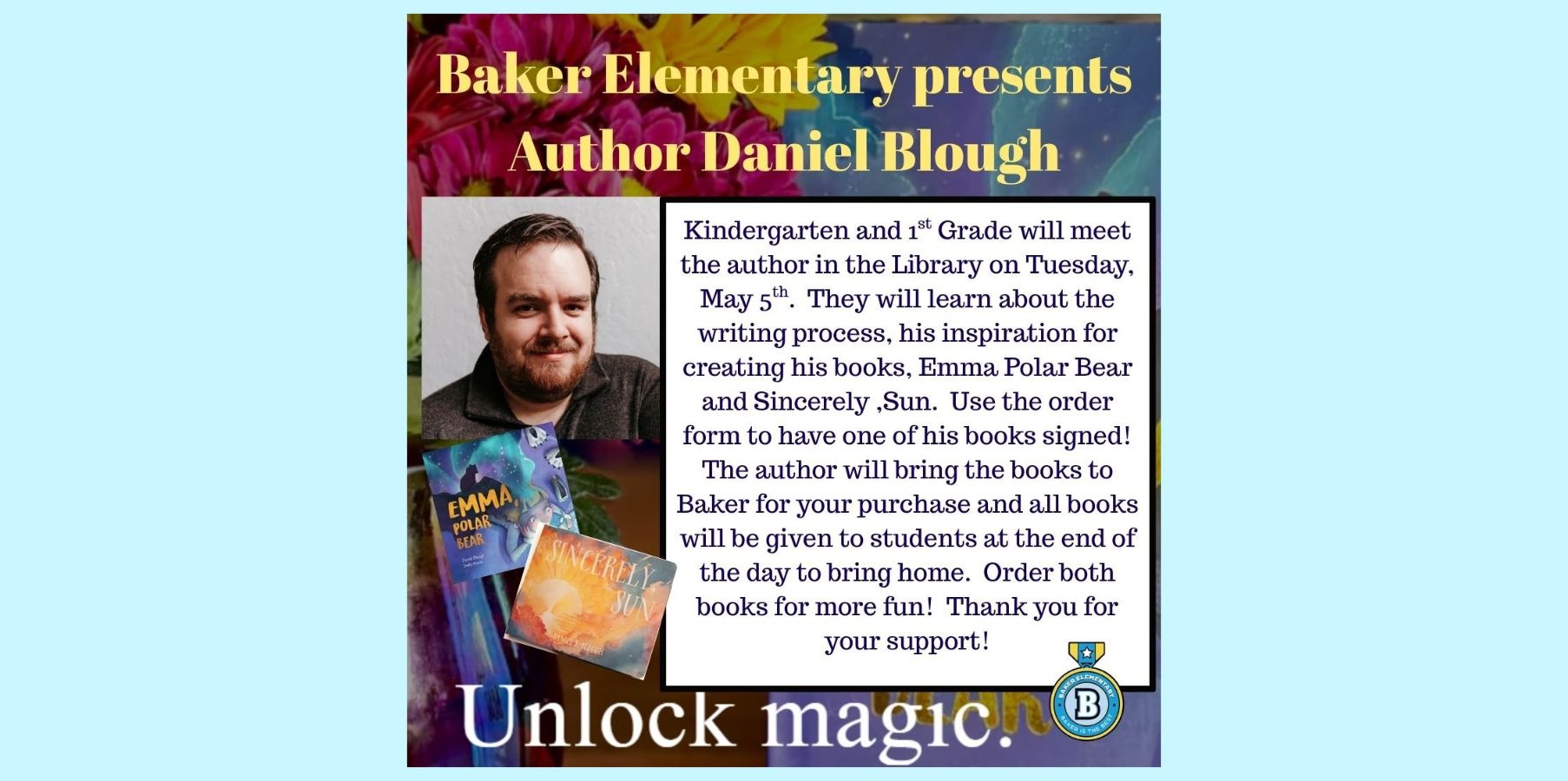 Baker Elementary Author Visit with Daniel Blough