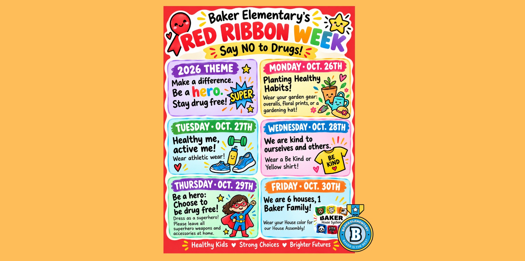 Baker Elementary Red Ribbon Week