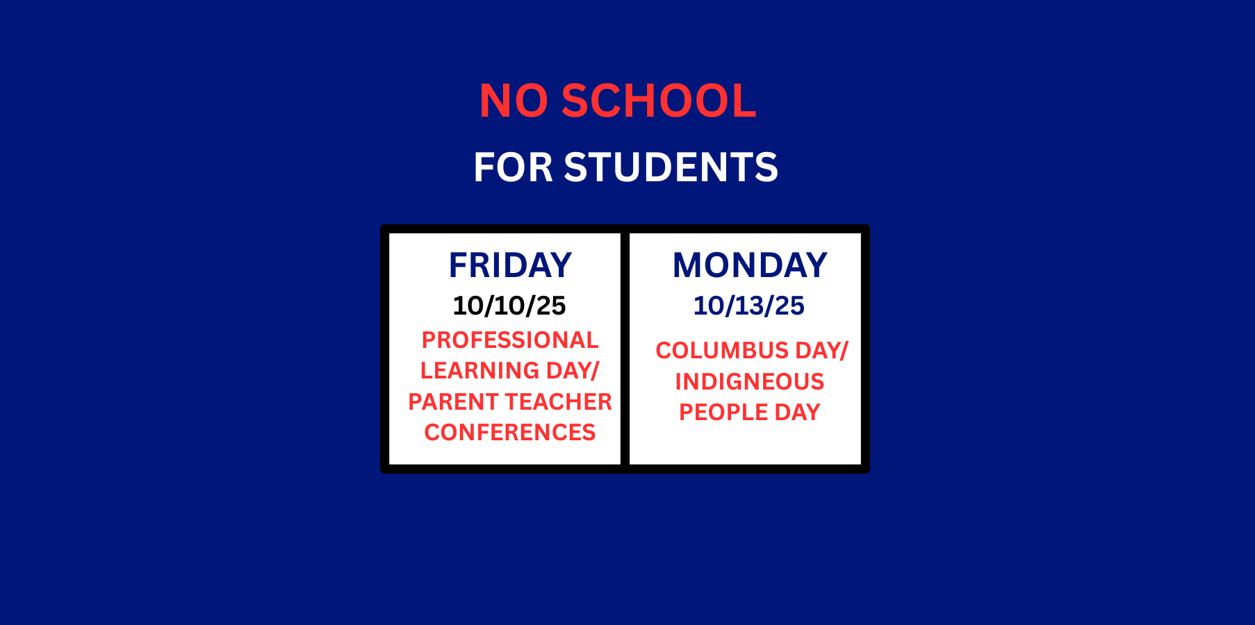 No School