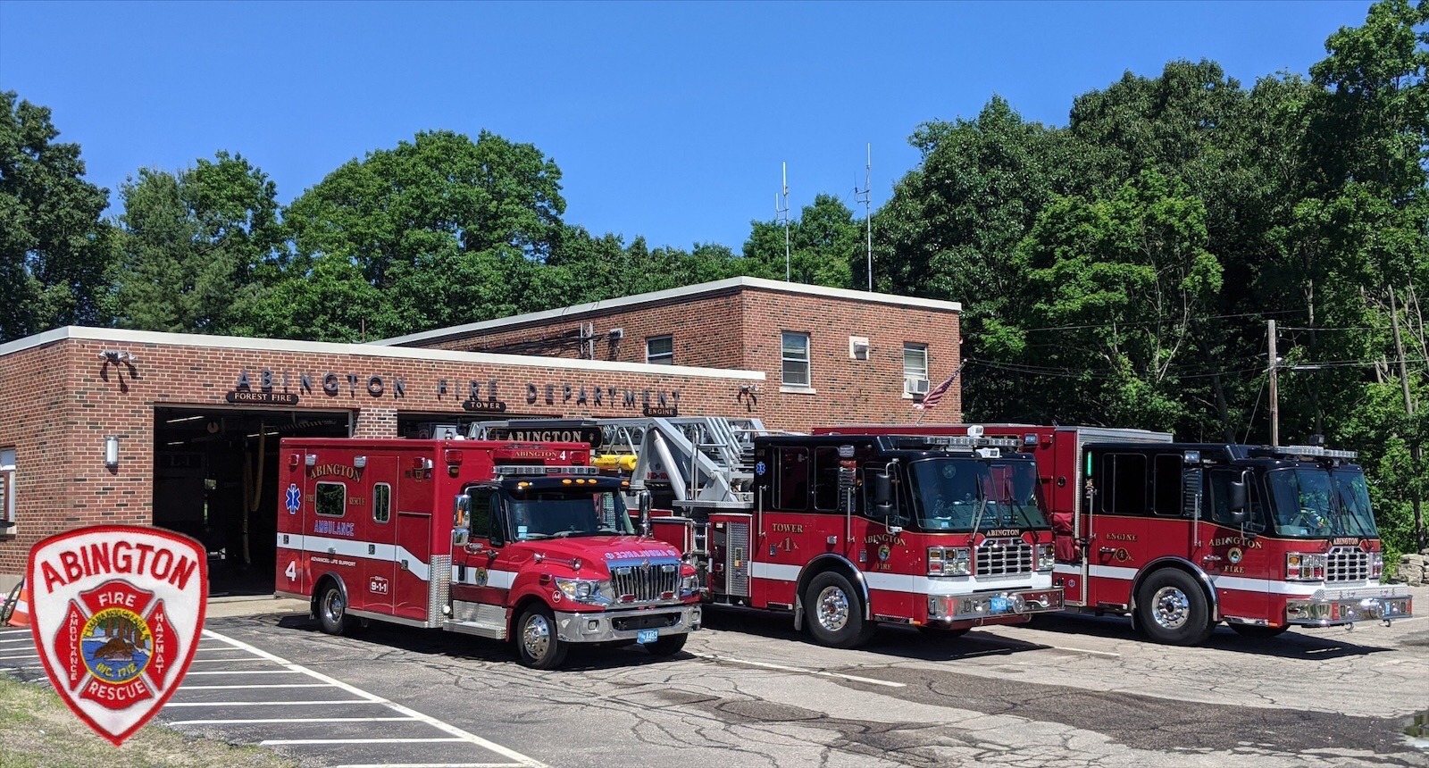 Abington Fire Station and trucks